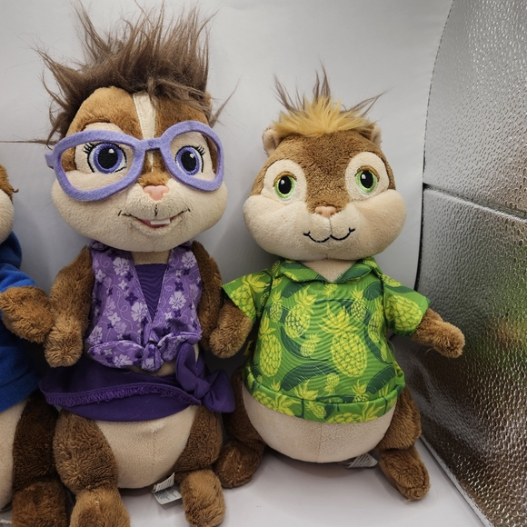 3 Build A Bear Jeanette Simon Theodore Plush Alvin & the Chipmunks Chipwrecked.  - Picture 7 of 14